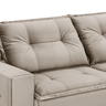 Sofá Recanto 3 Lugares (L:260cm) Retrátil e Reclinável C/ Molas Suede Liso Nude - 3