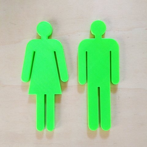 Quadro/placa Sinalização Mas/fem Banheiro Unissex Indicativa:Verde Limão