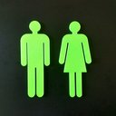 Ver imagem 3 de Quadro/placa Sinalização Mas/fem Banheiro Unissex Indicativa:Verde Limão