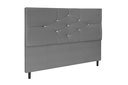 Ver imagem 1 de Cabeceira Camboriu Chumbo Estofada para Cama Box Casal King Size 195cm Quarto Luxo Jbe Móveis