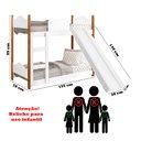 Ver imagem 6 de Cama Infantil Beliche Montessori Encanto com 2 Colchões Escorregador Grade Proteção Cor Branco