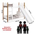 Ver imagem 6 de Cama Infantil Beliche Montessori Encanto com 2 Colchões Escorregador Grade Proteção Cor Branco