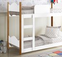 Ver imagem 3 de Cama Infantil Beliche Montessori Encanto com 2 Colchões Escorregador Grade Proteção Cor Branco
