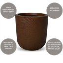 Ver imagem 4 de Suporte Legs para Vaso Cachepot em Madeira Pinus 40cm com Vaso de Plantas Marrom