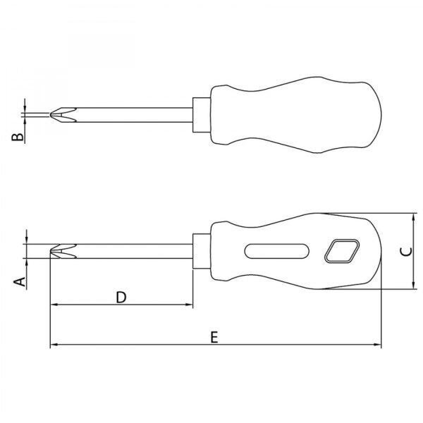 Chave de Fenda Ponta Cruzada 6x38mm Tramontina - 2