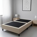 Ver imagem 1 de Base Box Dobrável Solteiro Cama Portátil Apartamento Casa:bege