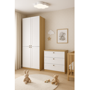Ver imagem 3 de Conj. Infantil Guarda Roupa e Cômoda Infinity Savana/Branco