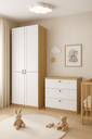 Ver imagem 3 de Conj. Infantil Guarda Roupa e Cômoda Infinity Savana/Branco