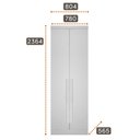 Ver imagem 2 de Armário 2 Portas com Nicho Linea Neve - Novo Horizonte