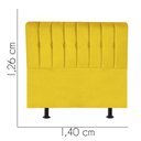 Ver imagem 3 de Cabeceira Estofada Kiara 140cm Casal para Cama Box Quarto Suede Amarelo - Ahazzo Móveis