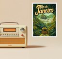 Ver imagem 1 de Quadro Rio de Janeiro - Cartaz Pão de Açucar 45x34cm:moldura Branca