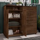 Ver imagem 3 de Cômoda Casa Azzur 2 Portas 4 Gavetas MDP Malbec 136cm Framar