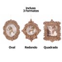 Ver imagem 5 de Jogo 3 Porta Retrato Decorativo Rosê Gold para Árvore Natal 10cm - Magizi
