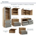 Ver imagem 5 de Cozinha Completa Modulada 7 Peças 10 Portas 7 Gavetas com Rodapé Norten Verde/Nature