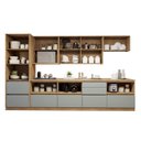 Ver imagem 6 de Cozinha Completa Modulada 7 Peças 10 Portas 7 Gavetas com Rodapé Norten Verde/Nature