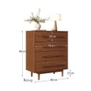 Ver imagem 4 de Cômoda para Quarto Minimalista Pés Retos Castanho Tecca Idimex
