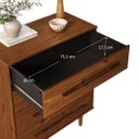 Ver imagem 5 de Cômoda para Quarto Minimalista Pés Retos Castanho Tecca Idimex