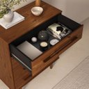 Ver imagem 7 de Cômoda para Quarto Minimalista Pés Retos Castanho Tecca Idimex