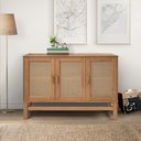 Ver imagem 4 de Balcão Buffet em Madeira e Rattan Natural 03 Portas