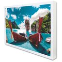 Ver imagem 1 de Quadro Decorativo Caixa Os Barcos Tacolado Moldura Caixa 3cm Branca com Vidro 80 X 120cm