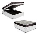 Ver imagem 1 de Cama Box Baú Casal Dreams Sintético Branco + Colchão Casal Dreams Espuma D23 com Eps 14x138x188