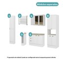 Ver imagem 4 de Cozinha Completa Milla Ella Uno 11 Portas 3 Gavetas MDF 310cm Branco Móveis Carraro