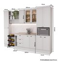 Ver imagem 3 de Cozinha Completa Milla Ella Uno 11 Portas 3 Gavetas MDF 310cm Branco Móveis Carraro