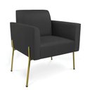 Ver imagem 2 de Sofá Namoradeira e 2 Poltronas Pé de Ferro Dourado Marisa Corino Preto D03