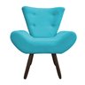 Poltrona Emanuelle Pés Palito Tabaco Suede Azul Tiffany - 2