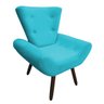Poltrona Emanuelle Pés Palito Tabaco Suede Azul Tiffany - 1