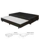 Ver imagem 3 de Base Box Casal c/ Cama Auxiliar Elise 38x138x188 Marrom