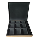 Ver imagem 2 de Porta Joia e Biju 9 Divisões e Aneleira Flocado em Preto Josely Flocados