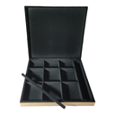 Ver imagem 1 de Porta Joia e Biju 9 Divisões e Aneleira Flocado em Preto Josely Flocados