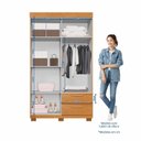 Ver imagem 6 de Guarda-Roupa 4 Portas 2 Gavetas 100% MDF Flórida Yescasa Marrom/Cinamomo