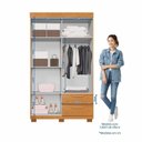 Ver imagem 6 de Guarda-Roupa 4 Portas 2 Gavetas 100% MDF Flórida Yescasa Marrom/Cinamomo