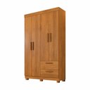Ver imagem 3 de Guarda-Roupa 4 Portas 2 Gavetas 100% MDF Flórida Yescasa Marrom/Cinamomo