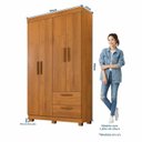 Ver imagem 4 de Guarda-Roupa 4 Portas 2 Gavetas 100% MDF Flórida Yescasa Marrom/Cinamomo