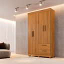 Ver imagem 2 de Guarda-roupa 4 Portas 2 Gavetas 100% Mdf Flórida Espresso Móveis