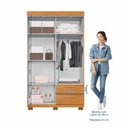 Ver imagem 6 de Guarda-roupa 4 Portas 2 Gavetas 100% Mdf Flórida Espresso Móveis