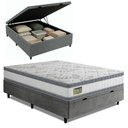 Ver imagem 1 de Cama Box Baú Casal Molas Ensacadas Double Face 138x188x68cm Hellen - Suporta até 120 kg por Pessoa
