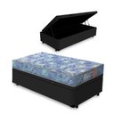 Ver imagem 1 de Cama Box com Baú Solteiro Preta + Colchão de Espuma D20 Gazin Supreme 78x188x47cm