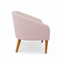 Ver imagem 6 de Poltrona Sala Decorativa Kit 2 Stella Pé Madeira Trapézio Castanho Bouclê Rosê D03 - D’Rossi