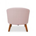 Ver imagem 7 de Poltrona Sala Decorativa Kit 2 Stella Pé Madeira Trapézio Castanho Bouclê Rosê D03 - D’Rossi