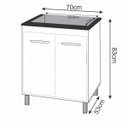 Ver imagem 3 de Kit Balcão Cozinha 150cm Betina Branco/Preto + Balcão Cooktop 5 Bocas Moblis Branco/Branco