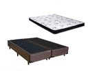 Ver imagem 1 de Cama Box Queen Colchão Mola Ensacada Belos Sonhos + Box Sintético 65x158x198 Marrom