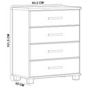 Ver imagem 6 de Cômoda para Quarto 4 Gavetas com Espelho Decorativo Madeira Maciça Zahav F06 Freijó - Lyam Decor