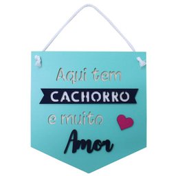 Plaquinha Cachorro e Muito Amor hello Pet - 1