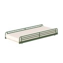 Ver imagem 1 de Cama Auxiliar em Ferro Aço Carbono Tubular Teko Casatema MadeiraOriginals Verde/Álamo