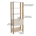 Ver imagem 7 de Estante Match Organizadora Estilo Industrial | Artely:off White/carvalho