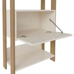 Estante Match Organizadora Estilo Industrial | Artely:off White/carvalho - 5